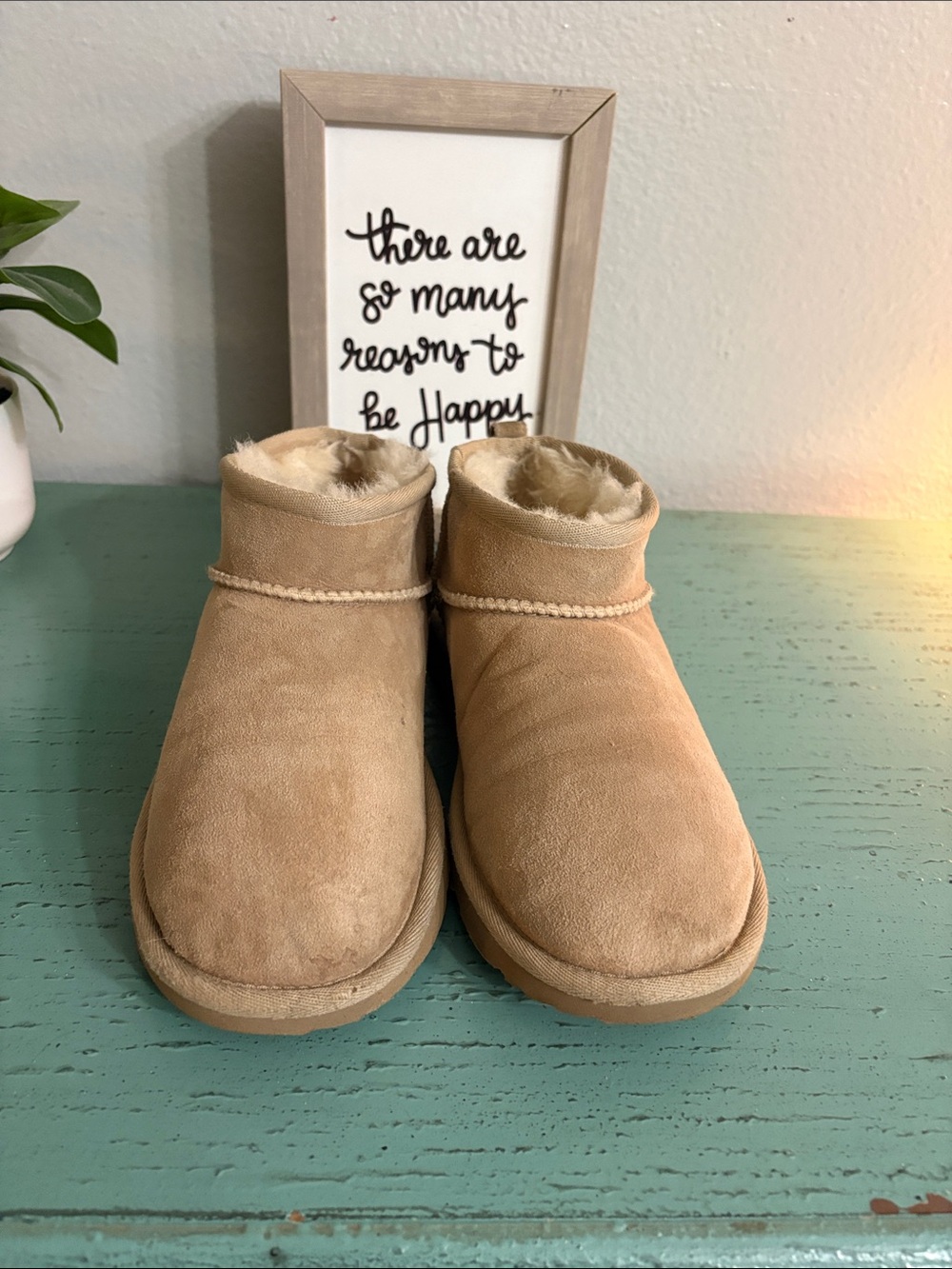 UGG Chestnut Classic Short Suede Shearling Slippers